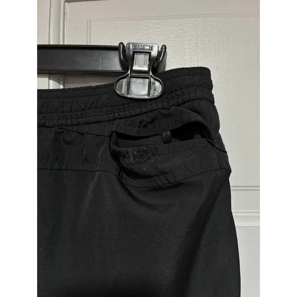 Adidas Men Black Pants Large Elastic Waist Pull on No pockets Lightweight